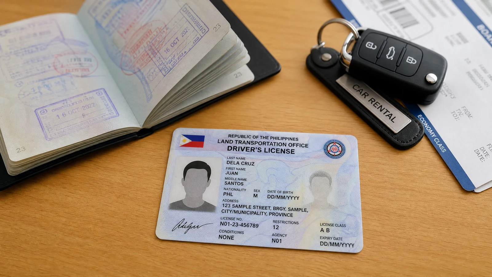 Philippinischer Führerschein: echte LTO-Karte für internationale Nutzung