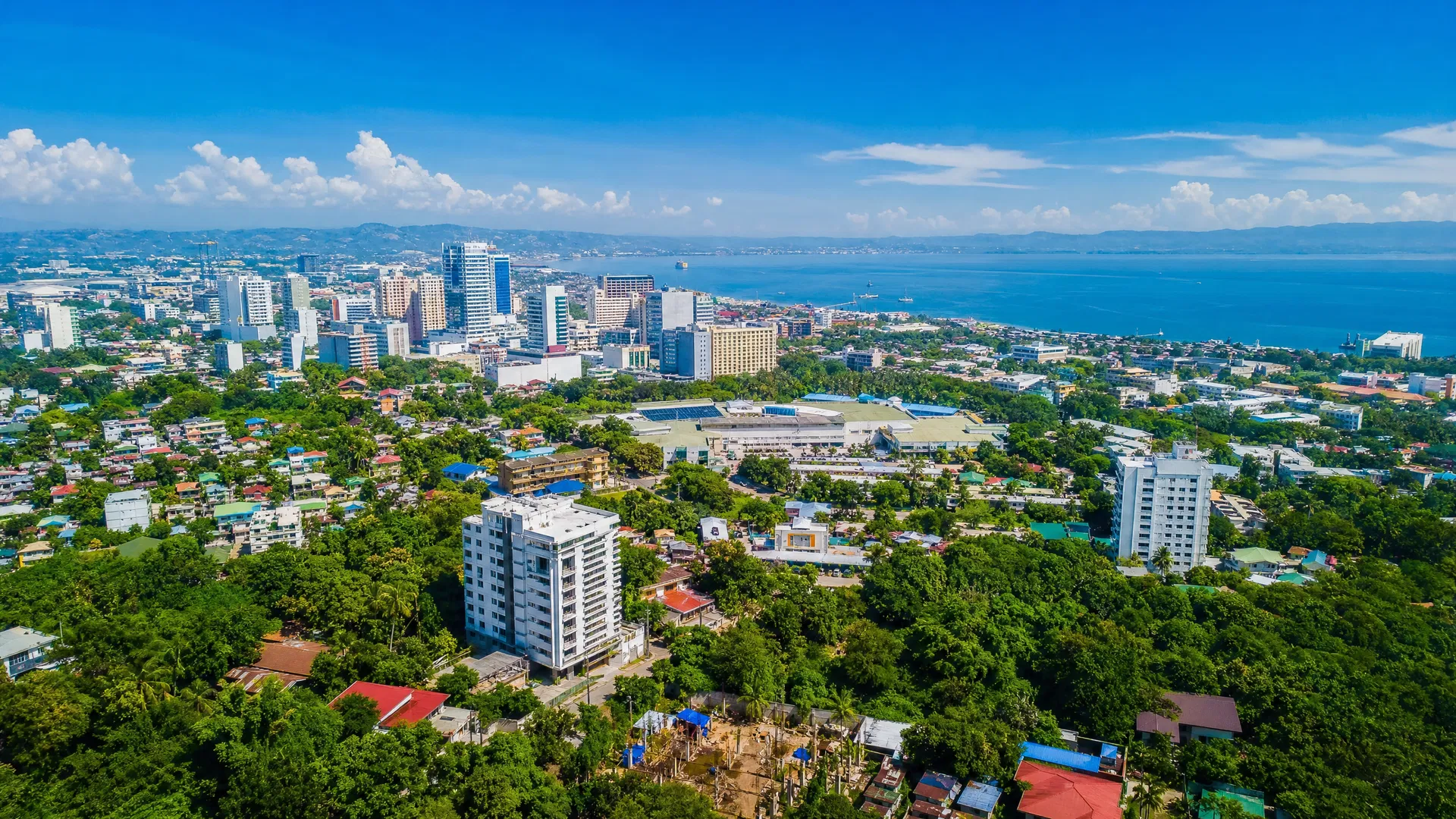Davao City aerial view, Philippines base